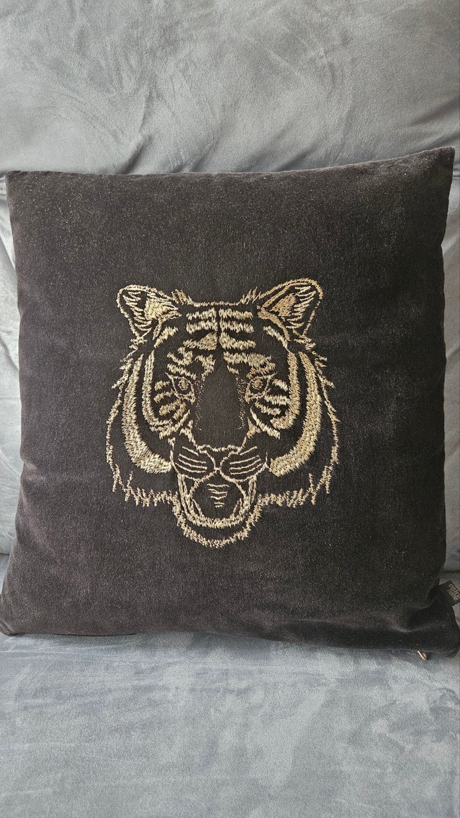 Sierkussen met tijgerprint van Mistral Home  - 43x45 cm, Overige merken, Gebruikt, Met print, Zwart