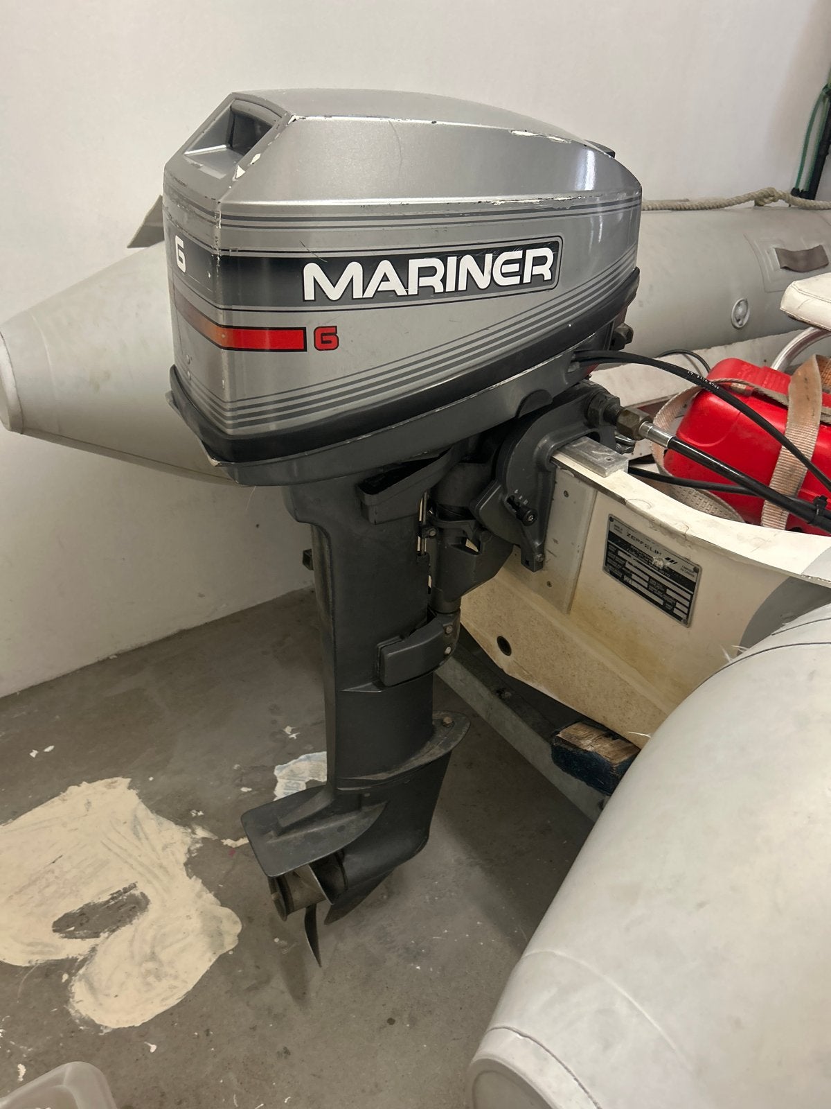 Mariner 6pk 2 takt, 2-cilinder buitenboordmotor, Ophalen, Gebruikt, 5 tot 10 pk, Diesel
