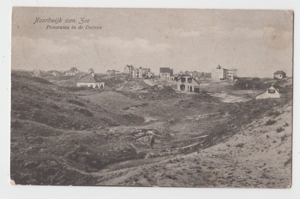 072 Noordwijk aan Zee 1917 Panorama in de Duinen Verzonden, Verzenden, Voor 1920, Gelopen, Zuid-Holland