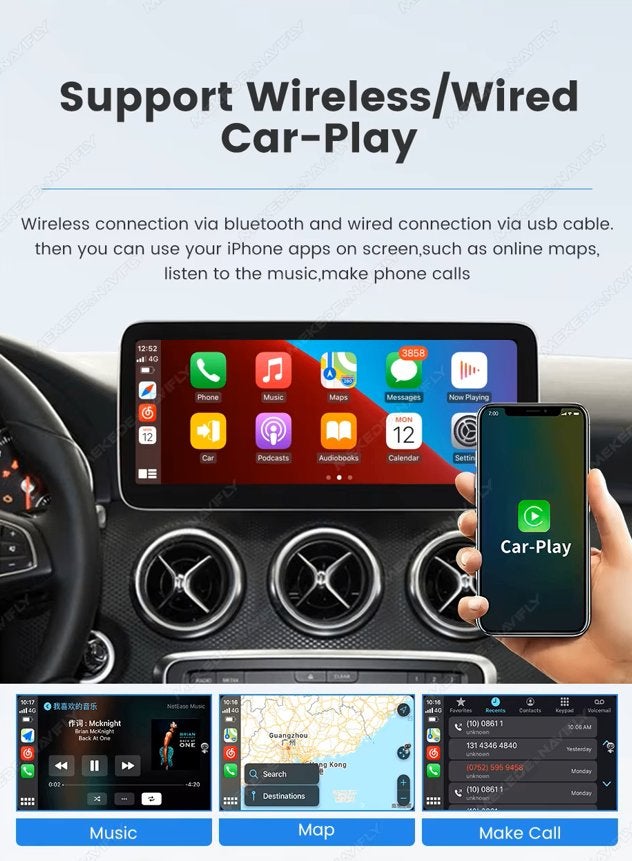 Mercedes Apple CarPlay & Android Auto Inclusief Installatie, Ophalen, Nieuw