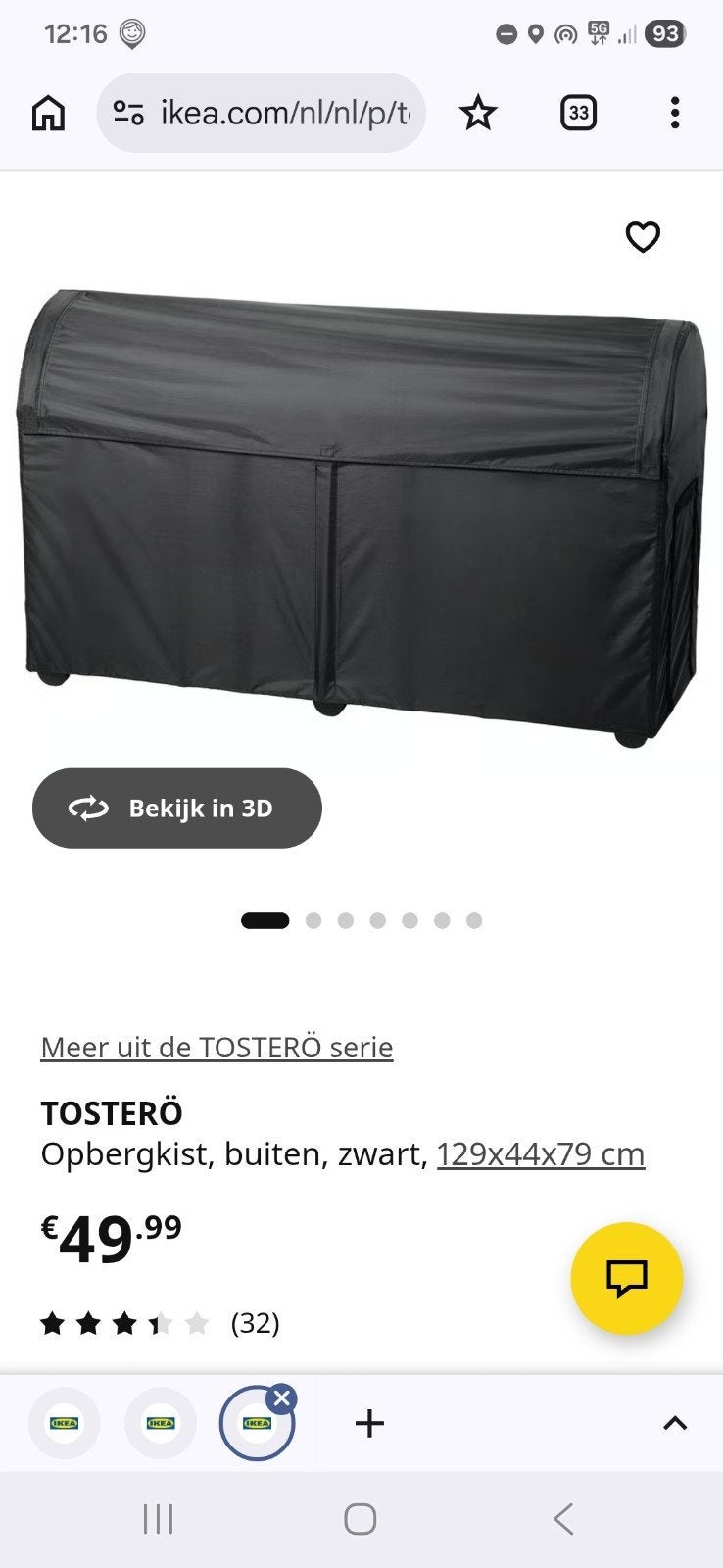 ZGAN Opberger voor tuinkussens incl. 2 zit en 2 rugkussens, Ophalen, Zo goed als nieuw