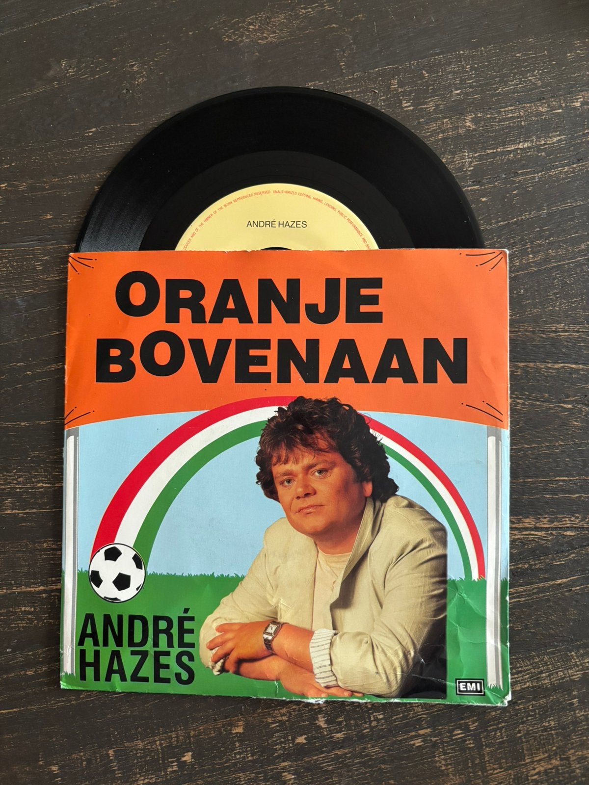 Andre Hazes - Oranje bovenaan, Cd's en Dvd's, Vinyl Singles, Ophalen of Verzenden, Zo goed als nieuw, Nederlandstalig