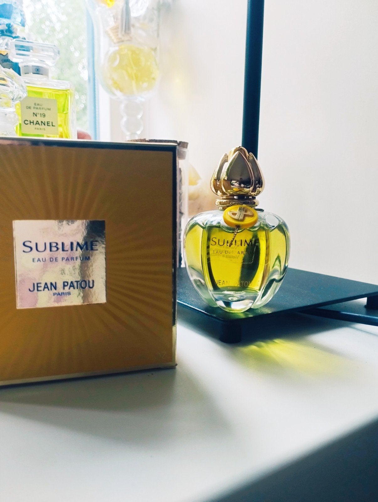Sublime Jean Patou 50 ml factice, Verzamelen, Parfumverzamelingen, Ophalen of Verzenden, Zo goed als nieuw, Parfumfles