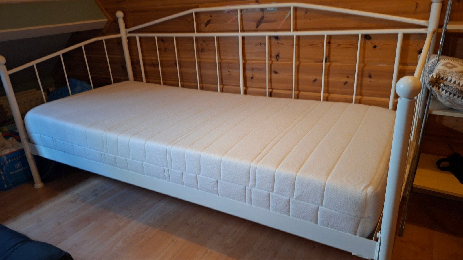 IKEA Princessenbed 200x90 (met of zonder matras), Ophalen, Gebruikt, Eenpersoons, Wit