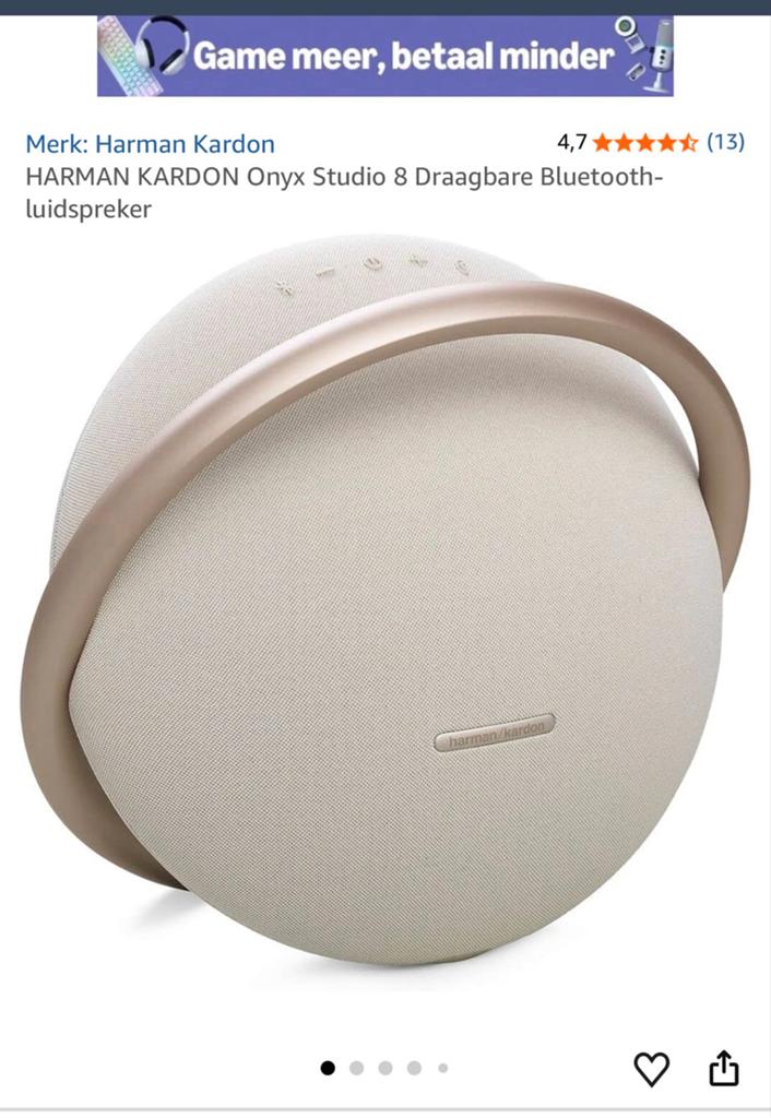 Gevraagd harman kardon onyx studio champagne, Audio, Tv en Foto, Luidsprekers, Overige typen, Zo goed als nieuw, Minder dan 60 watt