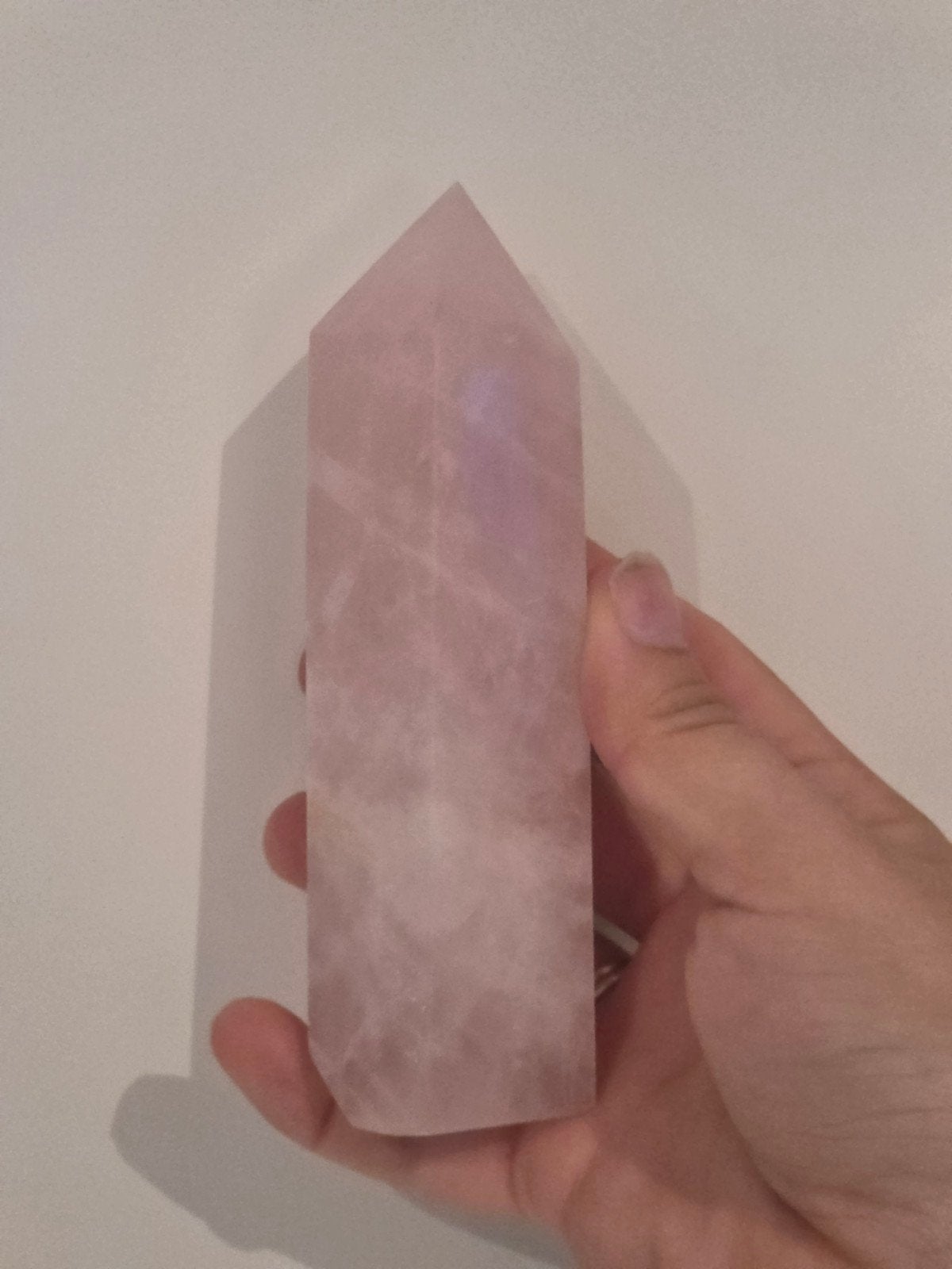 Grote Rozenkwarts Obelisk - 434.7g, Verzenden, Zo goed als nieuw