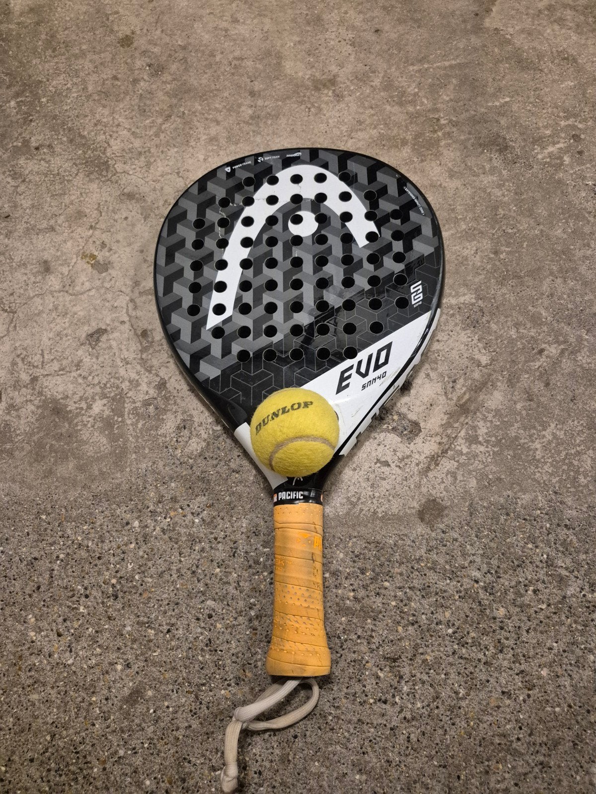 Head Evo Speed Padel Racket met Dunlop bal, Gebruikt, Ophalen of Verzenden, Head, Racket