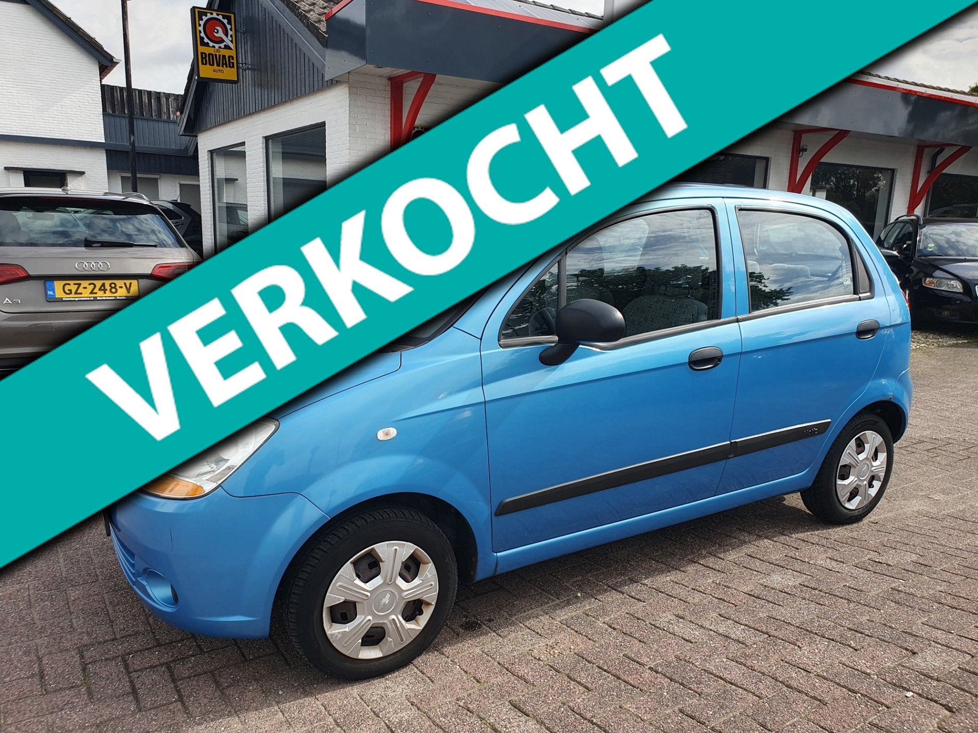 Chevrolet Matiz 0.8 Spirit AIRCO NIEUWE APK!, Auto's, Voorwielaandrijving, Stof, Gebruikt, Blauw