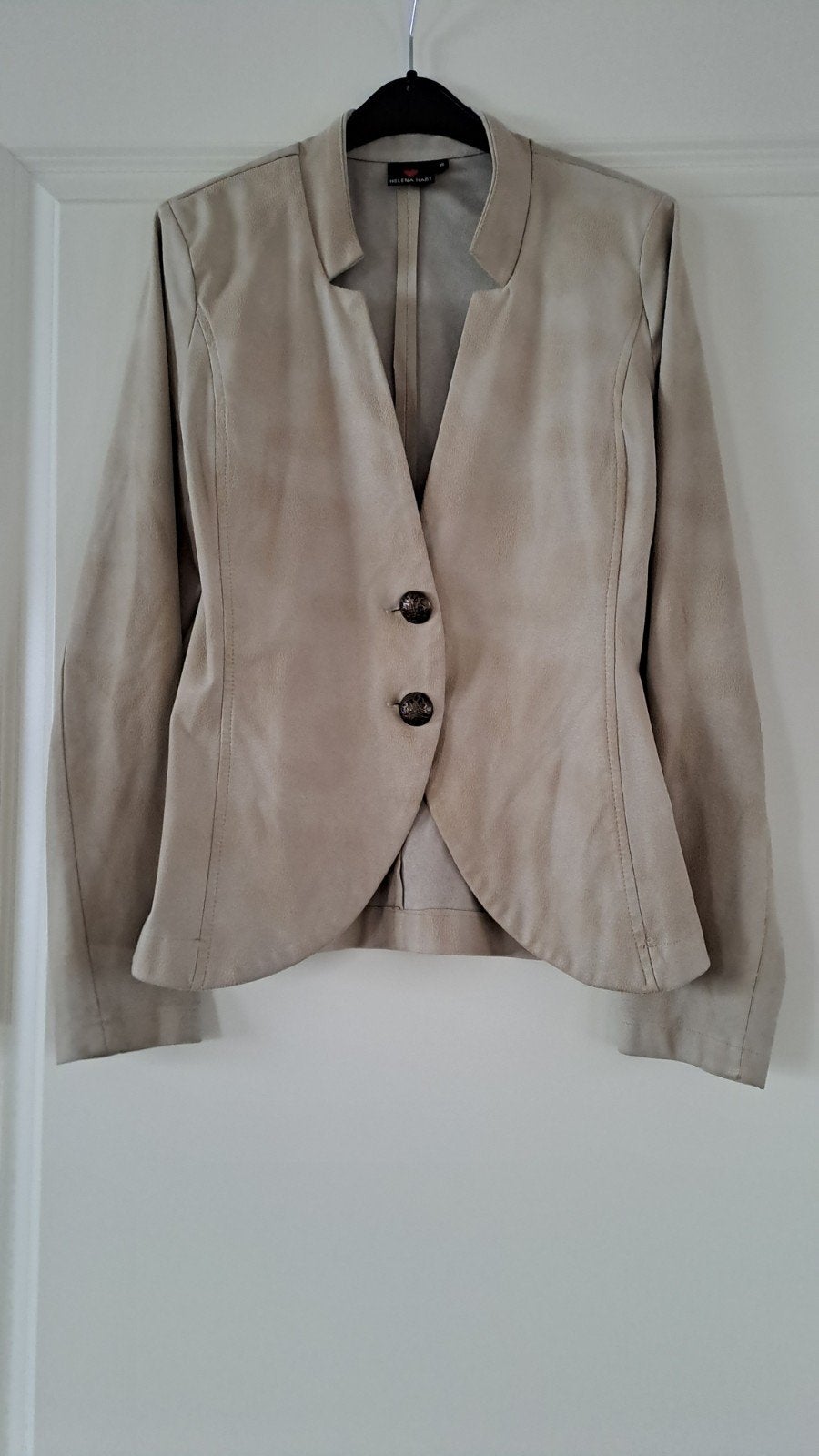 Helena Hart Suède Look Blazer - Maat XS, Beige, Zo goed als nieuw, Jasje, Maat 34 (XS) of kleiner
