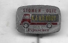 PIJNACKER A.J. V.D. KOOY STOMEN OLIE AUTO SPELD, Ophalen of Verzenden, Gebruikt, Transport, Speldje of Pin