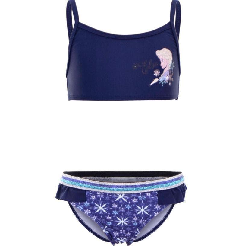 Disney Frozen Bikini Donker Blauw - Maat 104 - 128, Kinderen en Baby's, Kinderkleding | Kinder-zwemkleding, Disney Frozen, Bikiniset
