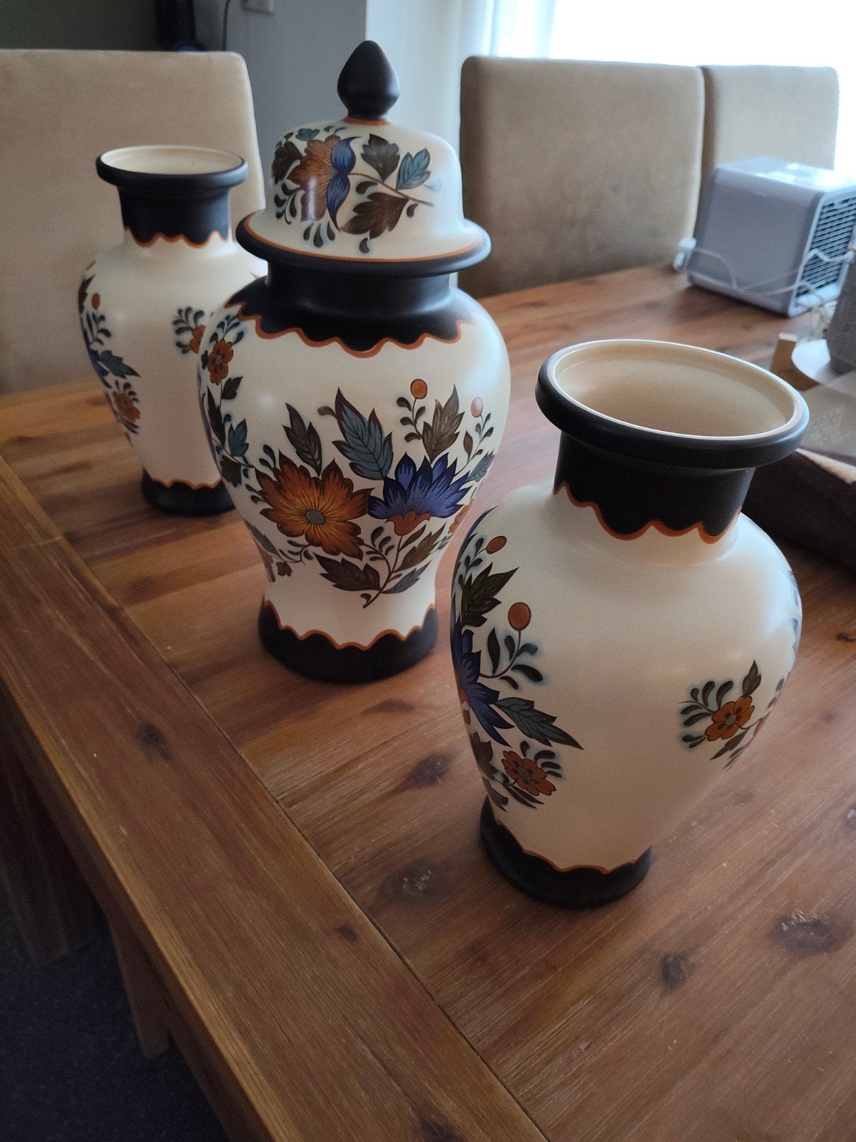 Set van 3 Flora Gouda Plateel vazen - Handwerk, Ophalen of Verzenden