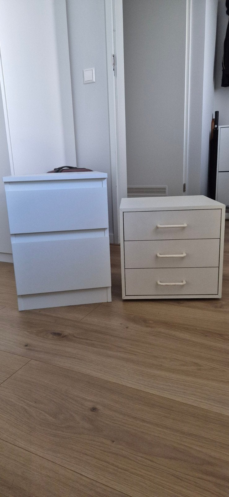 2 Witte ladekastjes, Ophalen, Gebruikt