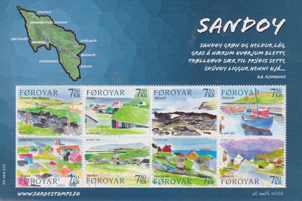 Faeröer 2006 Blok Sandoy schilderijen, Verzenden, Postfris, Dier of Natuur