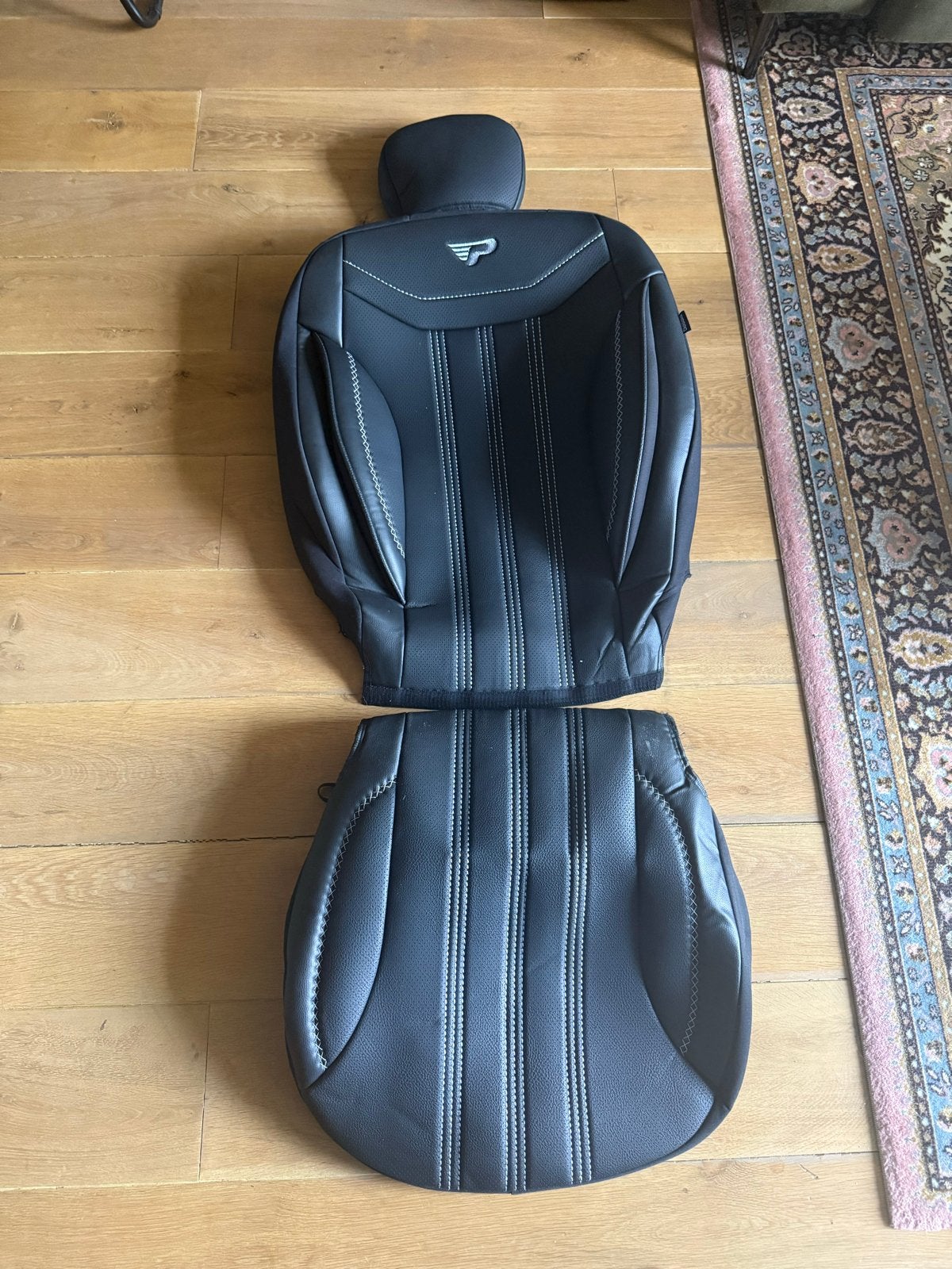 Lunstlederen stoelhoezen (zwart), Ophalen of Verzenden, Gebruikt, Peugeot