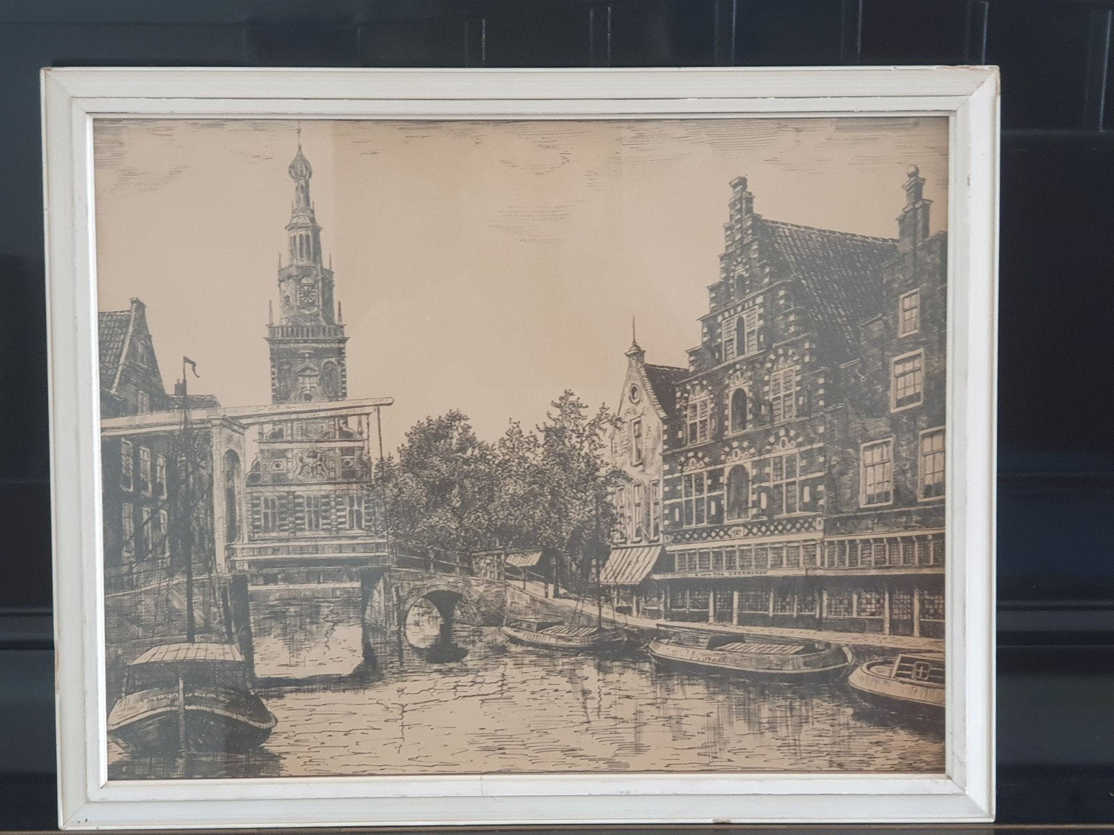 litho Waag Alkmaar K. Legrand gesigneerd, Antiek en Kunst, Gesigneerd, Ophalen