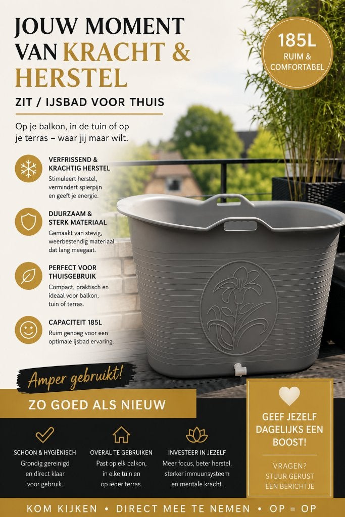 ZITBAD / IJSBAD 185 L – AMPER GEBRUIKT, Ophalen, Minder dan 80 cm, Overige typen, Ovaal