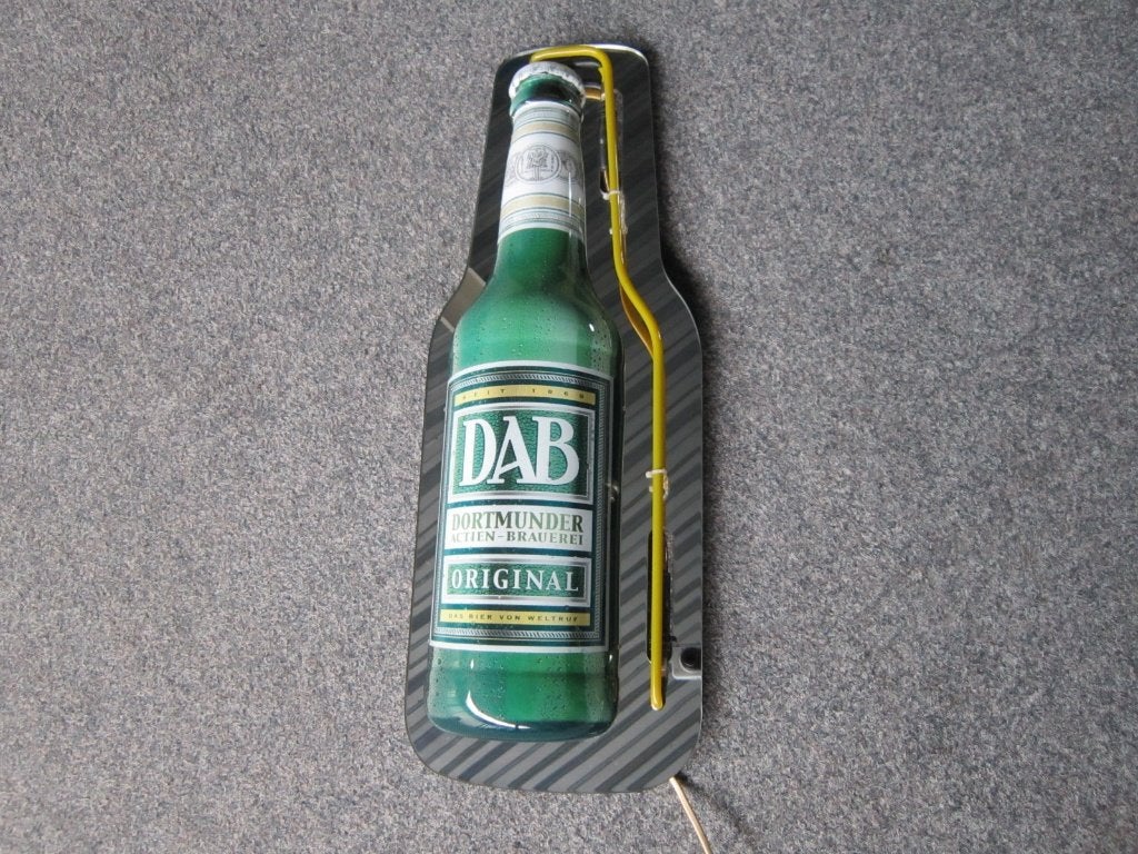 DORTMUNDER BIER NEON LICHTRECLAME, Verzamelen, Biermerken, Ophalen, Zo goed als nieuw, Overige typen, Overige merken