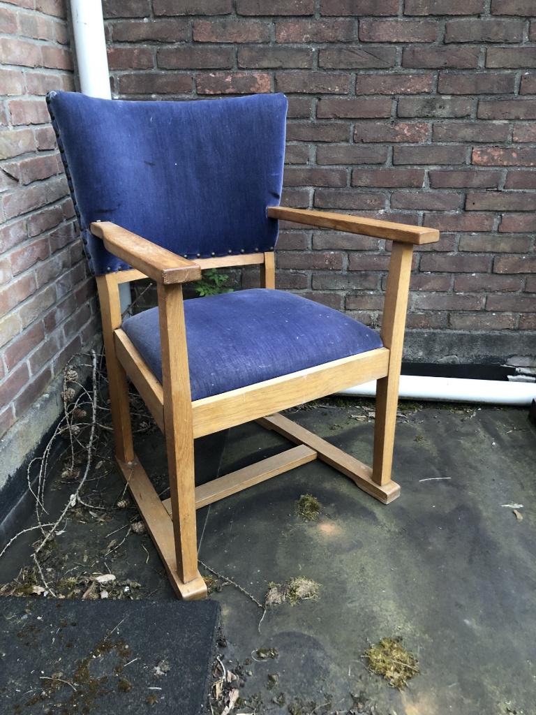Stoel, Ophalen, Gebruikt, Blauw, Eén