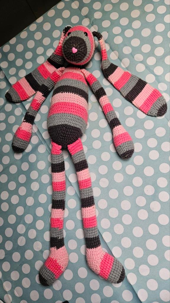 Leuke gebreide knuffel, Kinderen en Baby's, Speelgoed | Knuffels en Pluche, Ophalen of Verzenden, Zo goed als nieuw, Overige typen