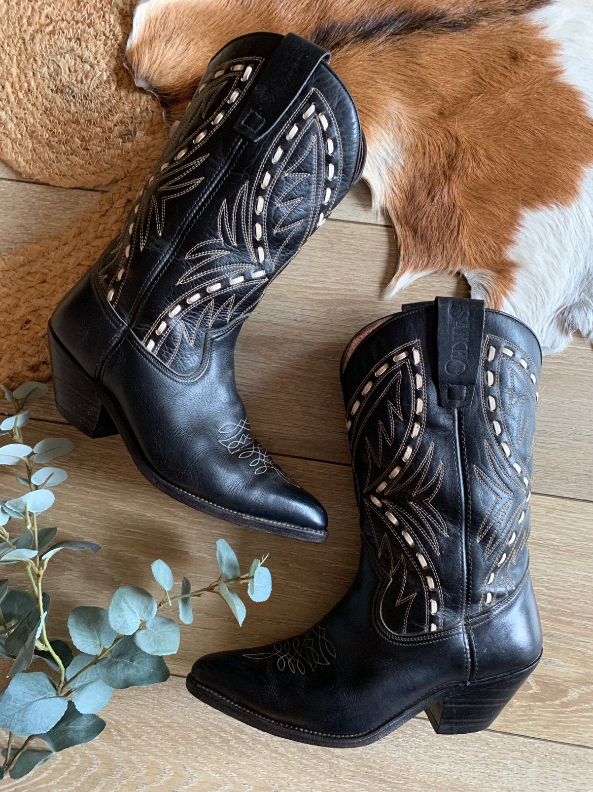 Sancho cowboylaarzen 40 western boots laarzen, Hoge laarzen, -, Zwart, -