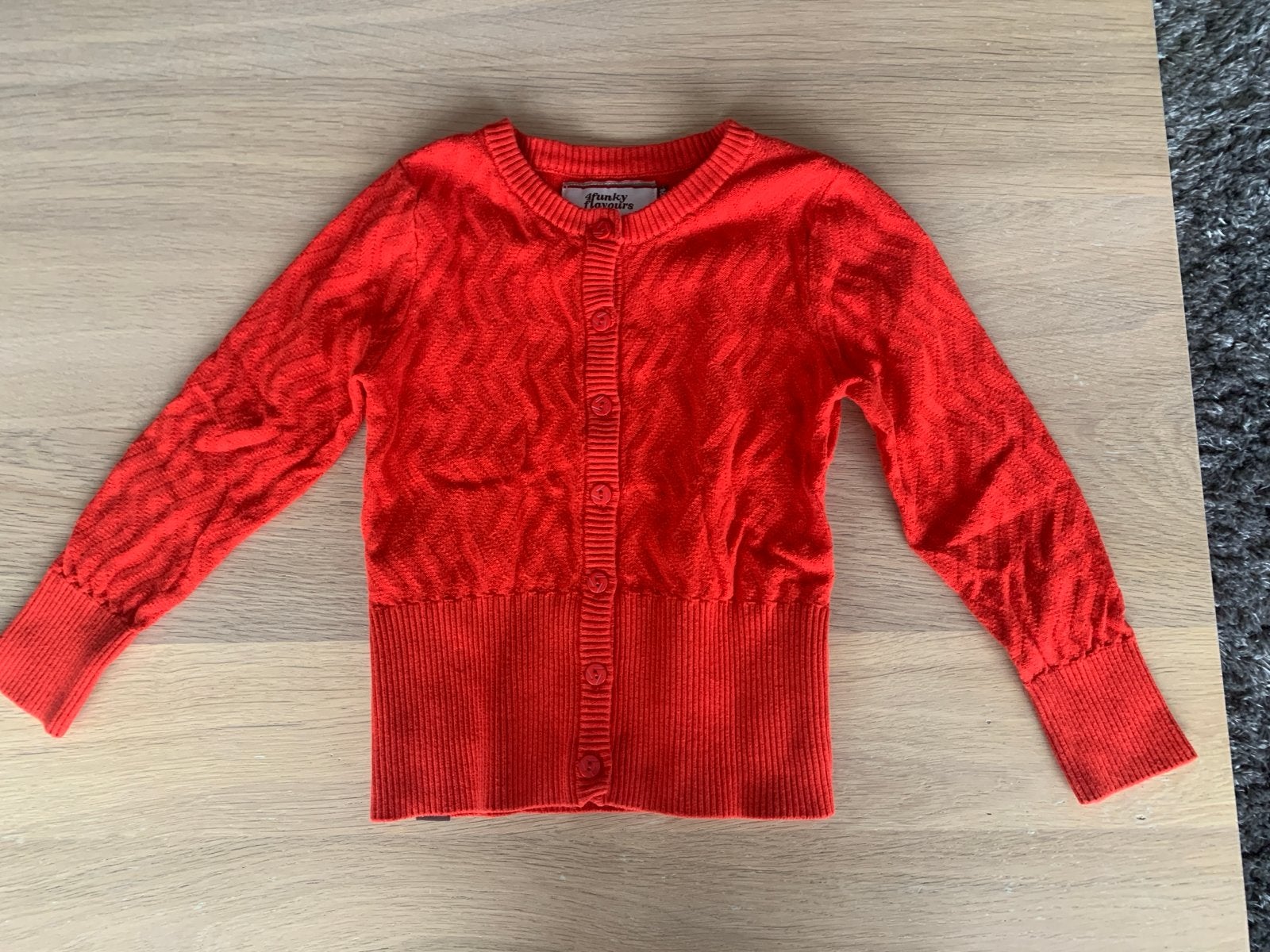 4funky flavours vest 122/128 rood, Ophalen of Verzenden, Zo goed als nieuw, Meisje, Trui of Vest