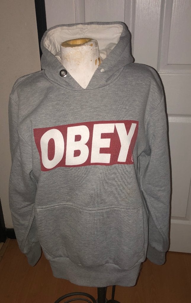obey hoody maat l, Ophalen of Verzenden, Maat 52/54 (L), Grijs
