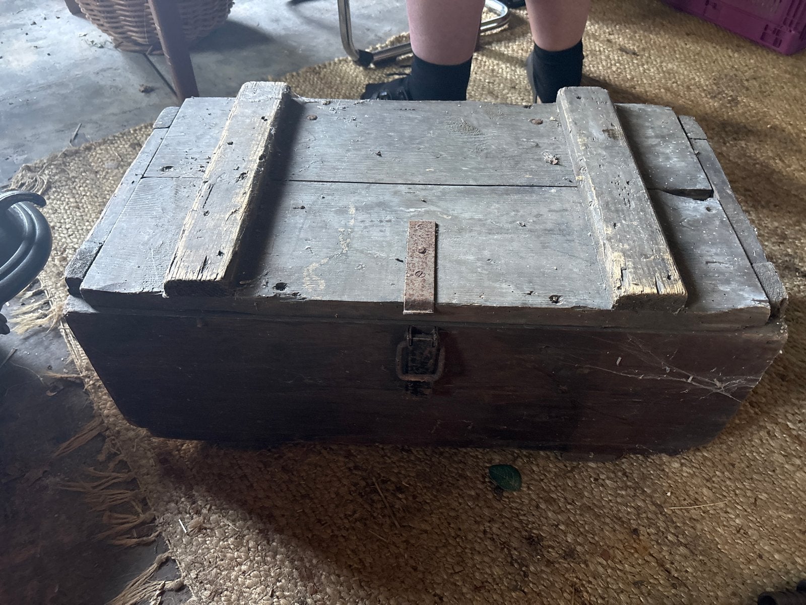 Vintage Houten Kist - Robuuste Opbergkist, Ophalen of Verzenden