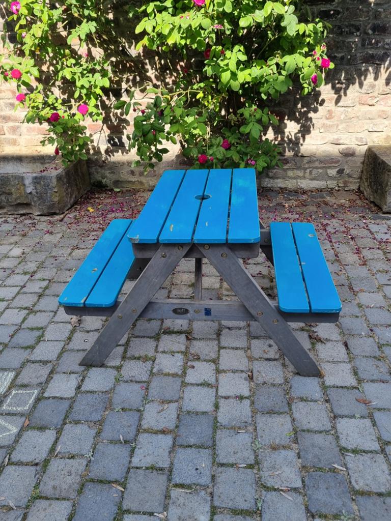 Kinder picknicktafel, Ophalen, Gebruikt, Rechthoekig, Hout