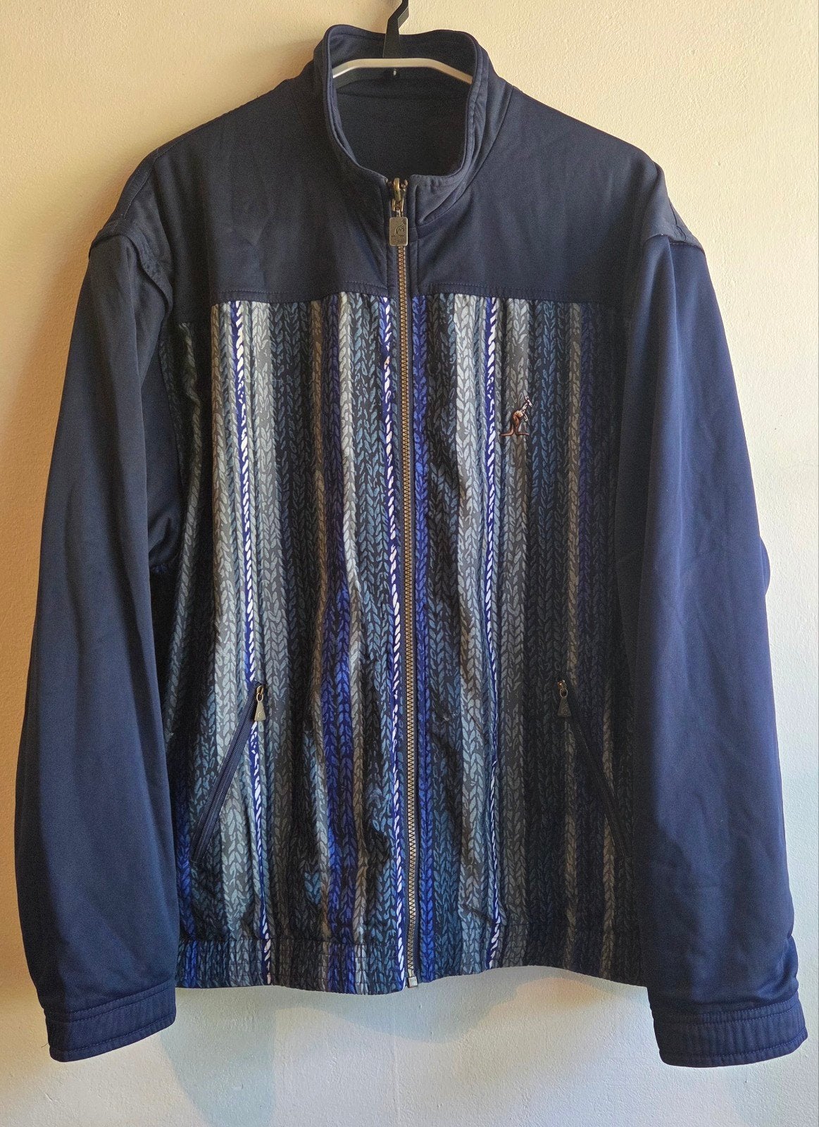 Dubbelzijdig Australian jasje met afritsbare mouwen, Maat 52/54 (L), Blauw, Ophalen of Verzenden, Zo goed als nieuw