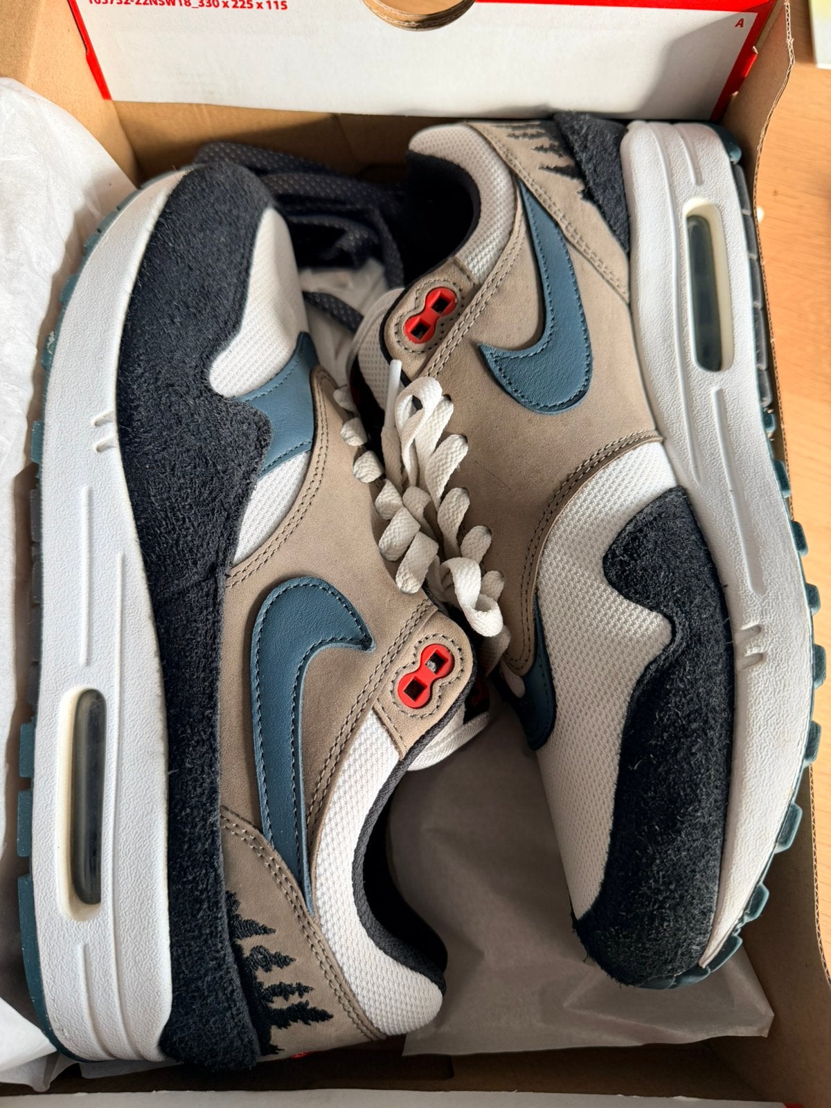 Nike air max 1 Escape Treeline maat 44, Kleding | Heren, Ophalen of Verzenden, Zo goed als nieuw, Sneakers of Gympen