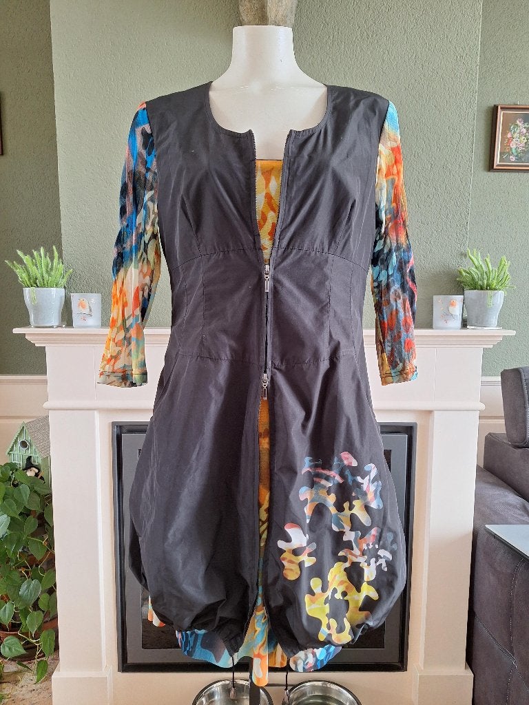Joseph Ribkoff 2 delen look in 1 jurk M 38, Maat 38/40 (M), Verzenden, Zwart, Joseph Ribkoff
