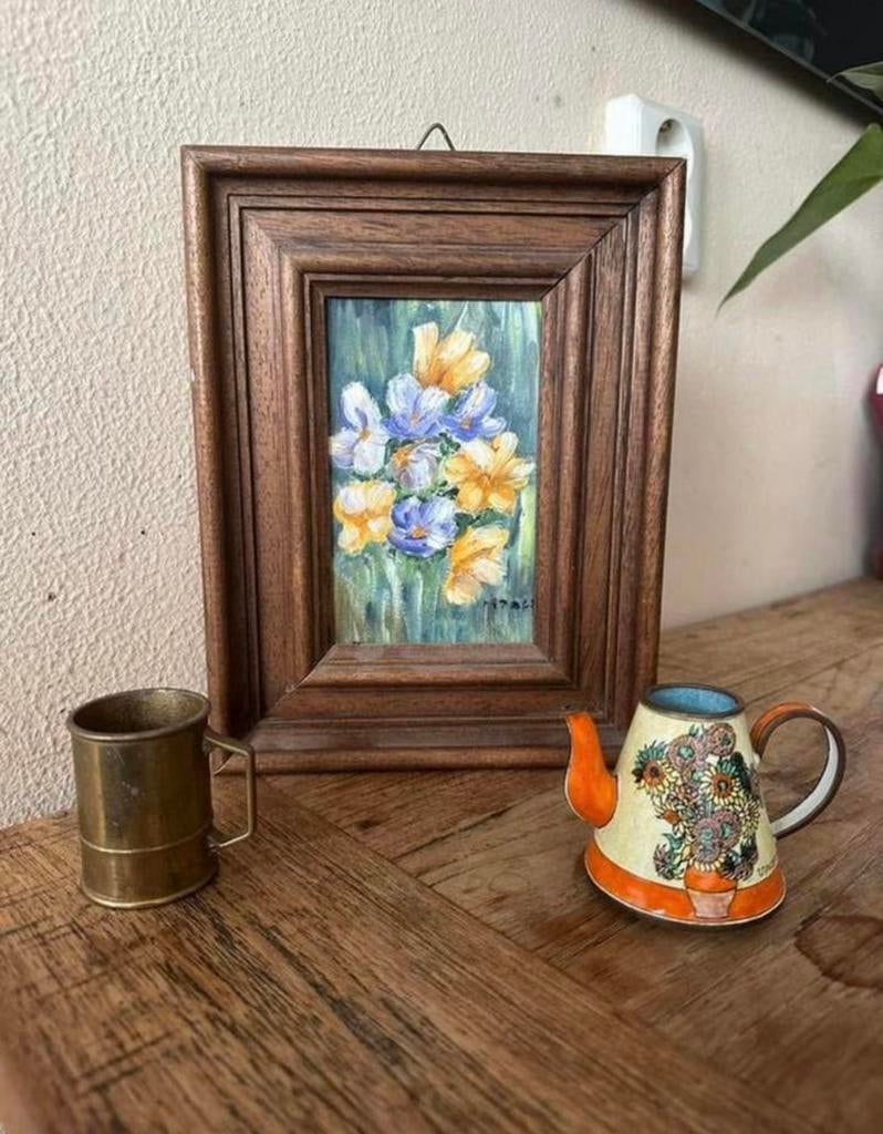 Geëmailleerd miniatuur theepotje van Vincent van Gogh, Ophalen of Verzenden