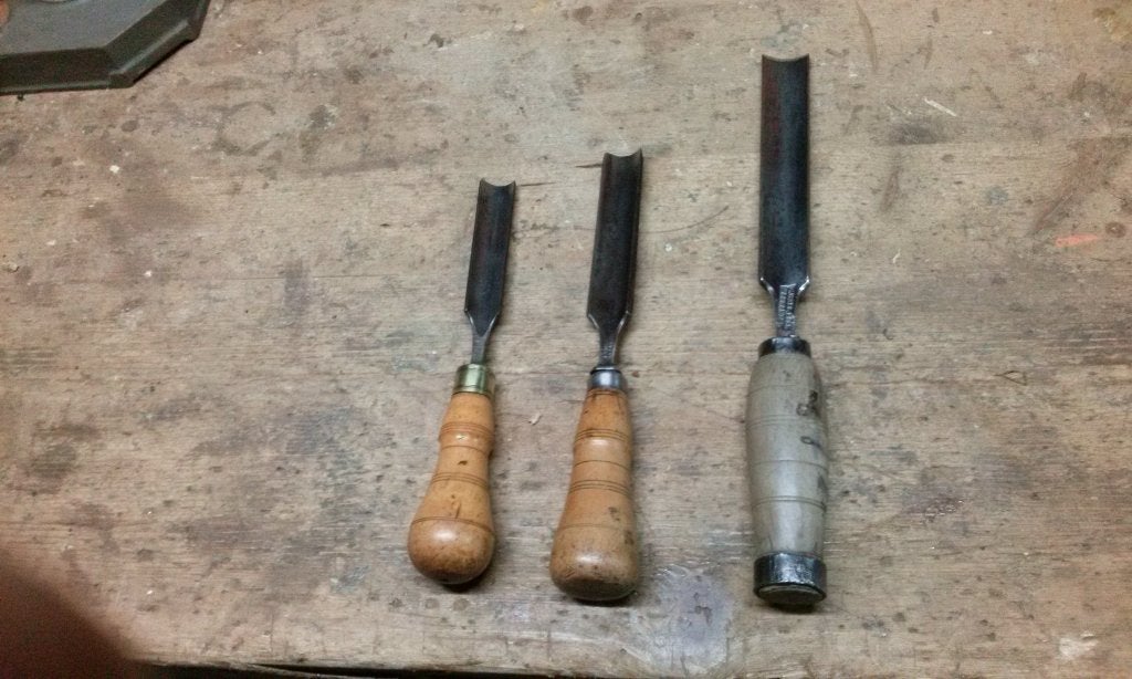 Gutsen Houtbeitels Stalen schaaf Handgereedschap, Ophalen of Verzenden, Gebruikt