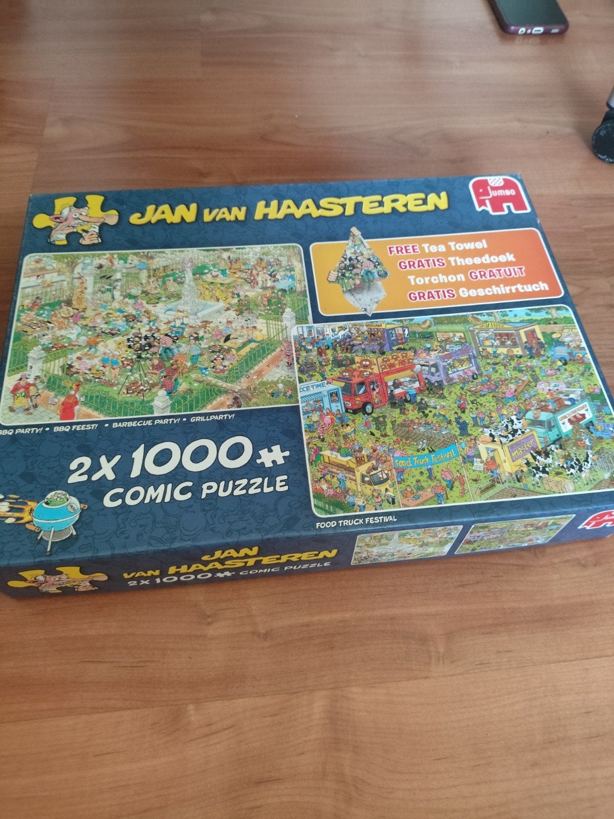 2 x Jan van haasteren.1000 st elke puzzel., Ophalen of Verzenden, 500 t/m 1500 stukjes, Zo goed als nieuw