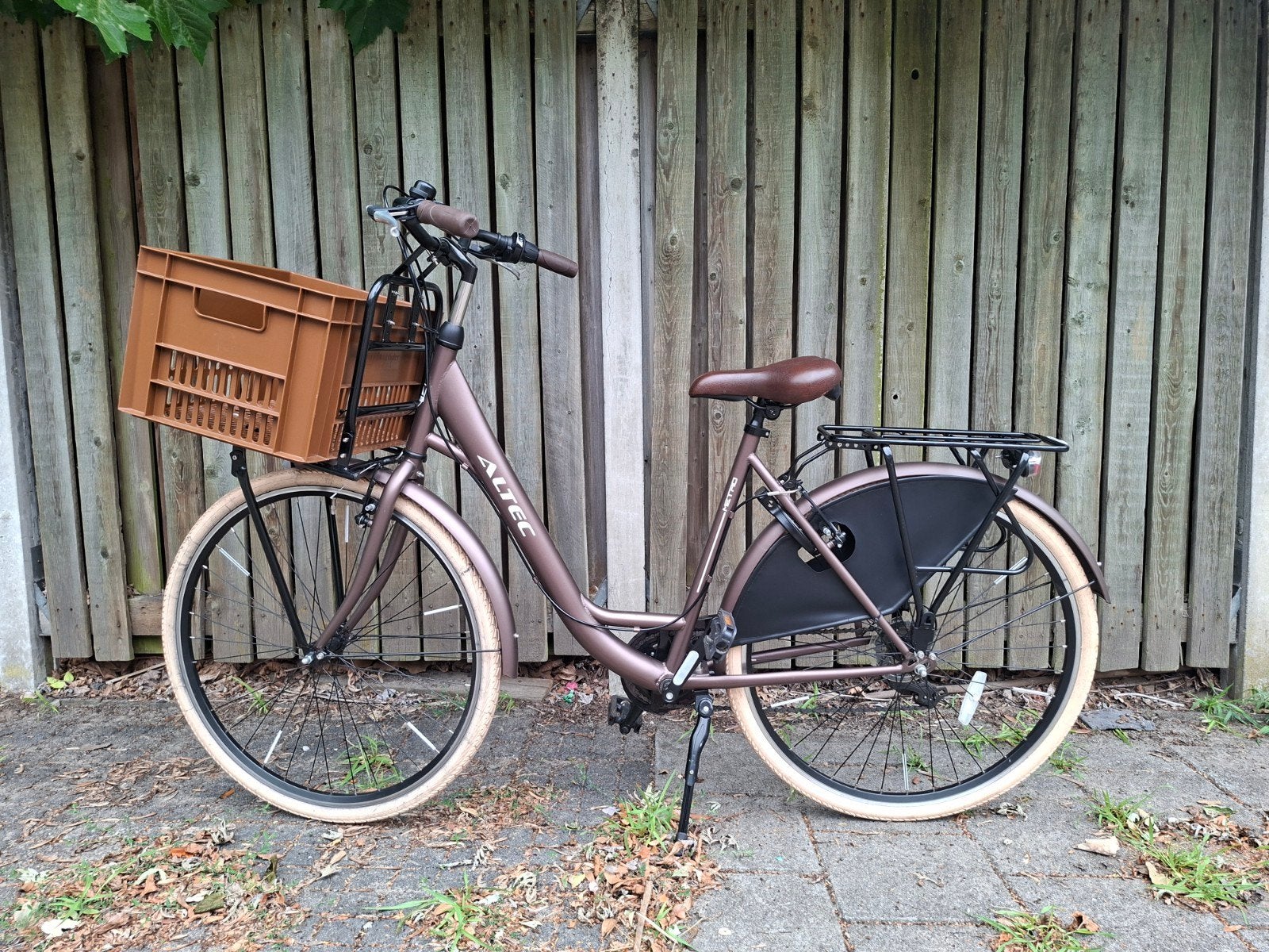 Altec Metro transportfiets met voordrager en krat, 53 tot 56 cm, Velgrem, Versnellingen, Zo goed als nieuw