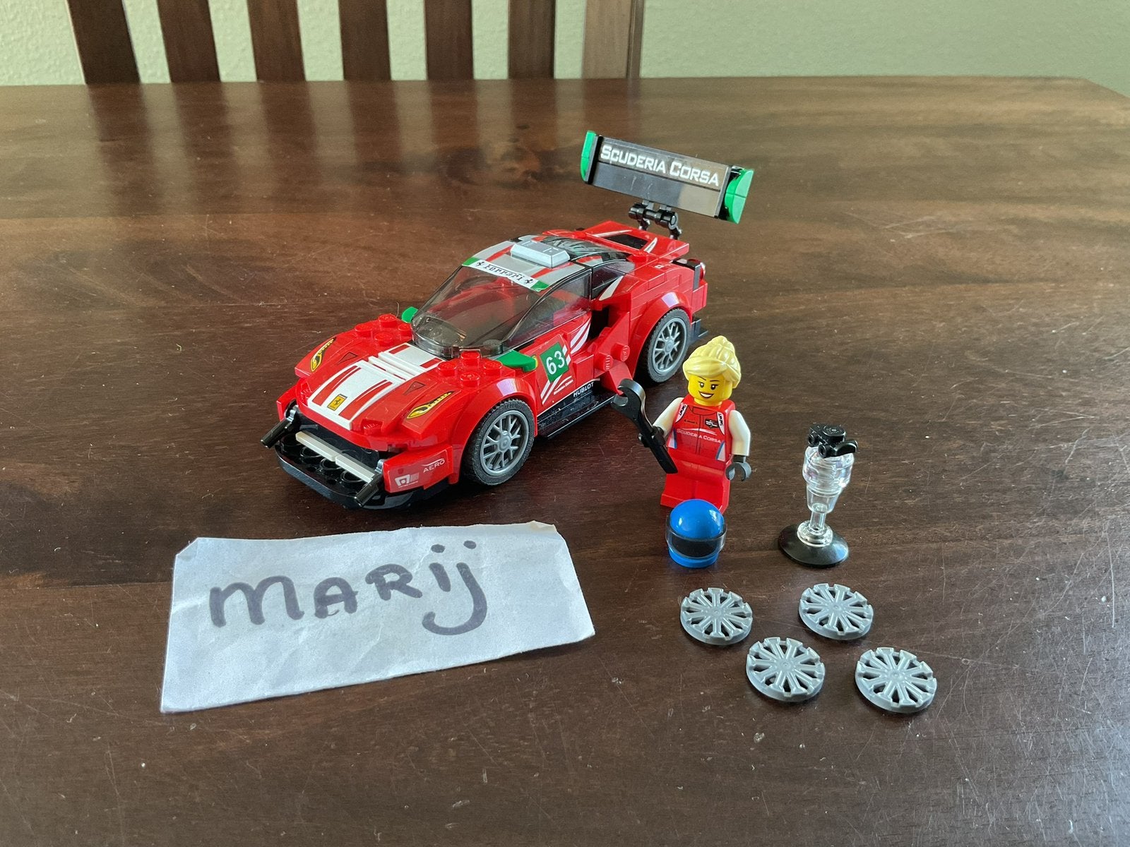 Lego 75886 Speed Champions Ferrari 488 GT3 “Scuderia Corsa”, Lego, Zo goed als nieuw, Inclusief minifiguren, Complete set