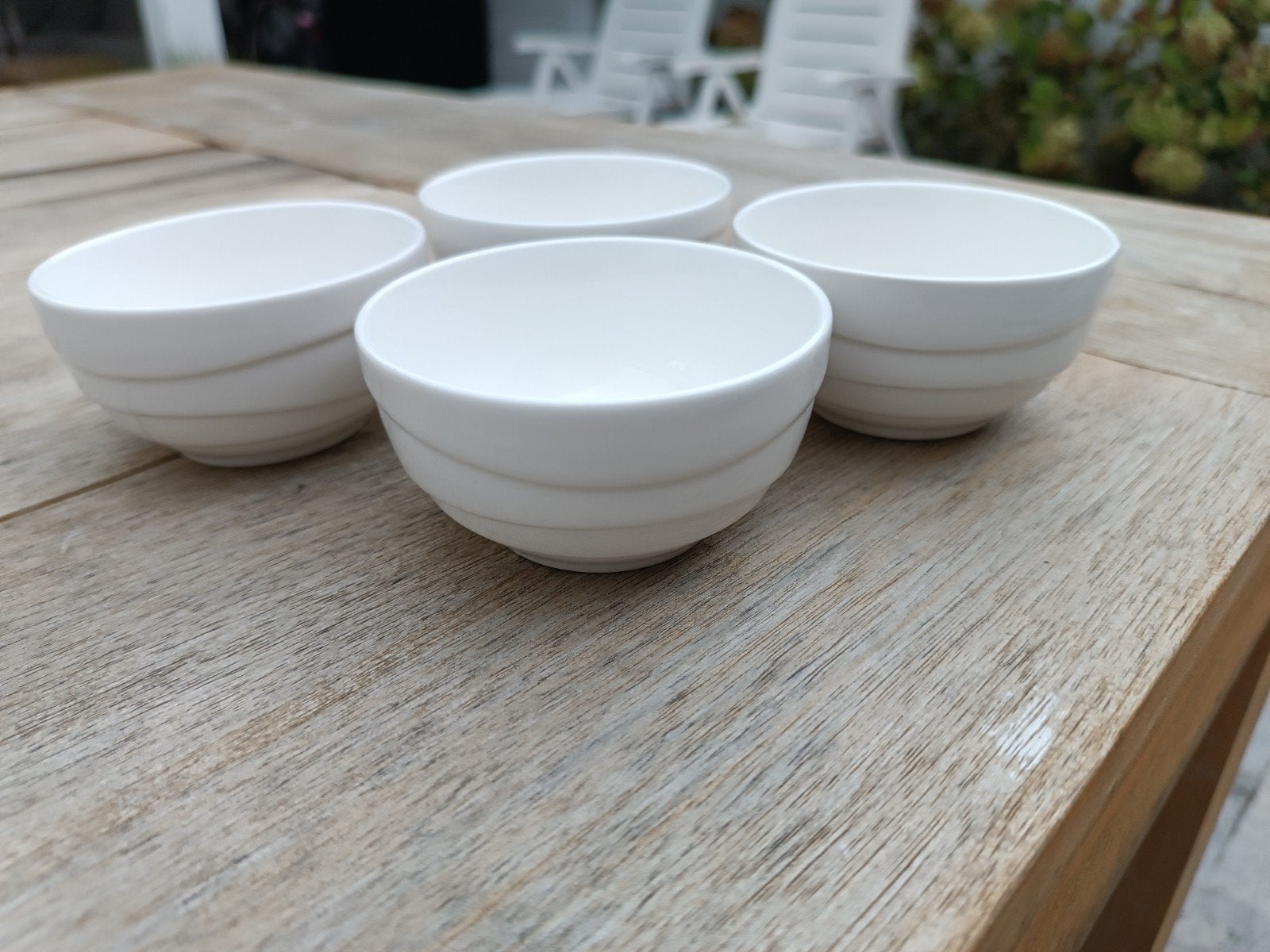 4x Jamie Oliver Waves kom 8 cm, Porselein of Keramiek, Schaal, Rond, Geribbeld