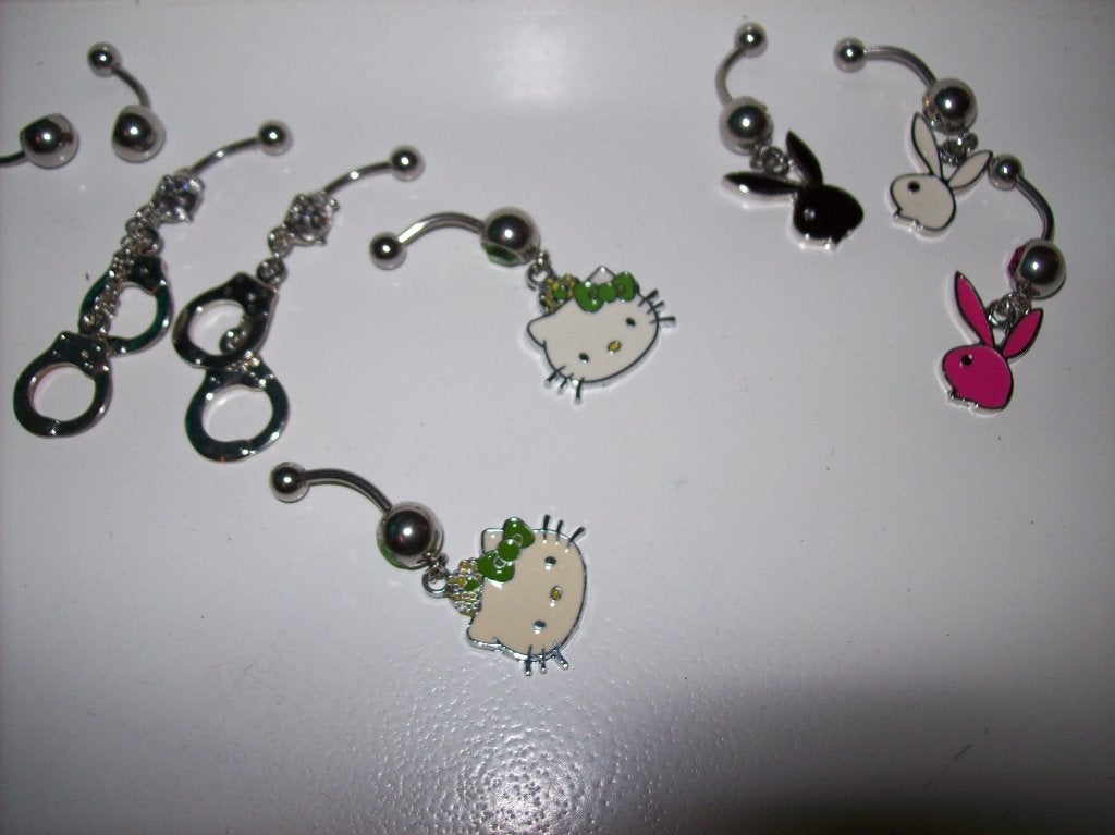 Piercings 2 setjes Met Hangertjes en Met Kristal steentjes, Sieraden, Tassen en Uiterlijk, Piercings, Staal, Verzenden, Overige typen