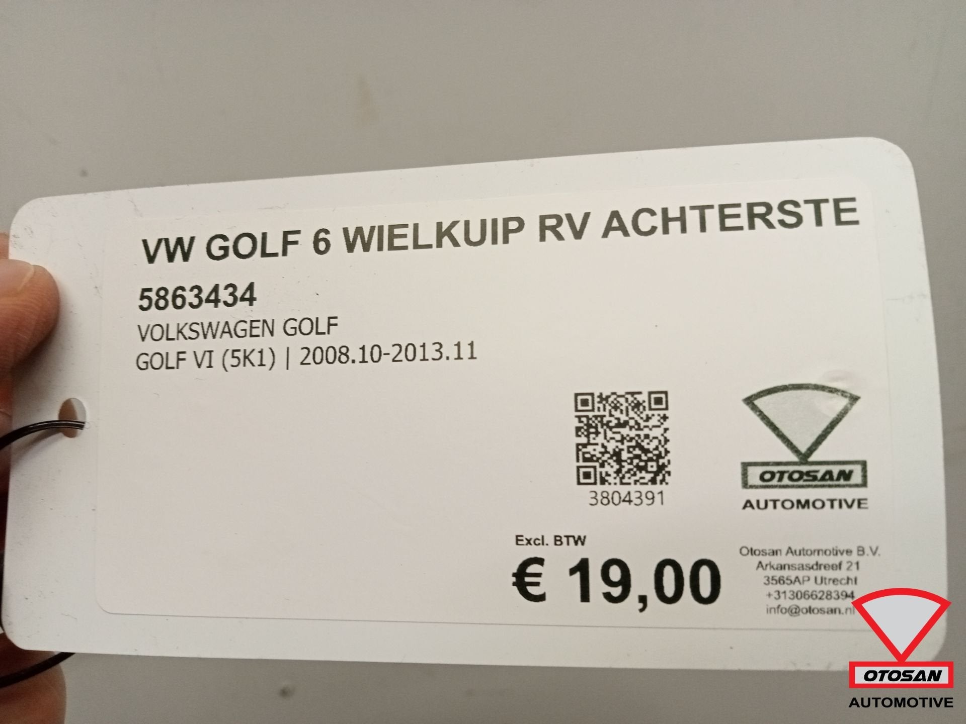 VW Golf 6 Wielkuip Modderkuip Rechts Voor Achterste Nieuw!, Auto-onderdelen, Volkswagen, Volkswagen AG, Rechts, Nieuw