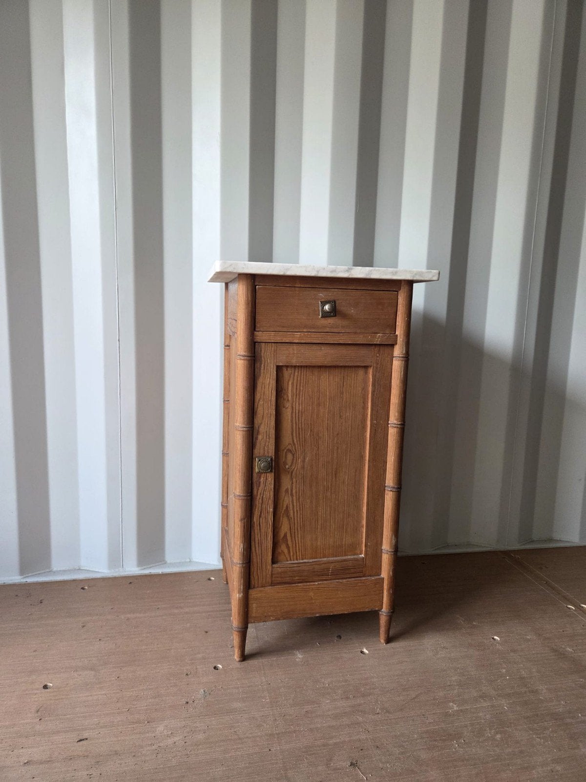 Vintage kastje met marmeren blad - 77x37x43 cm, Antiek en Kunst, Ophalen of Verzenden