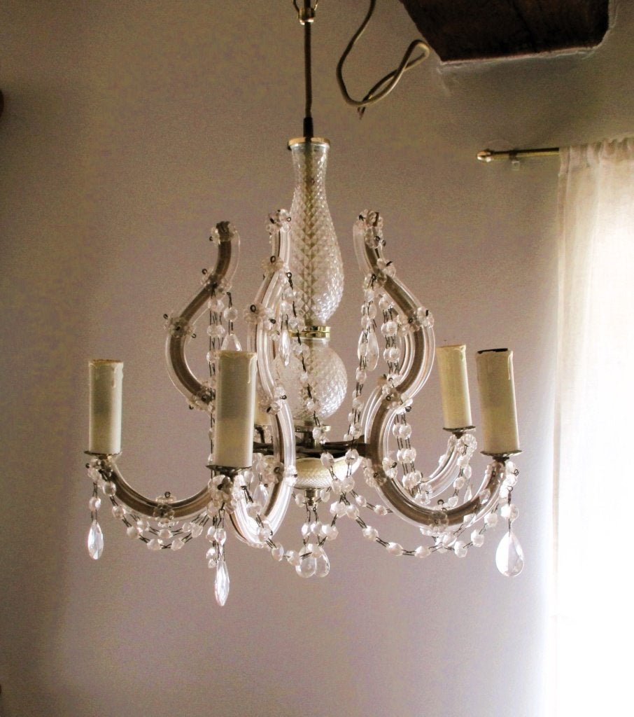 oude Franse pegellamp ~ kroonluchter *Marries*, Verzenden