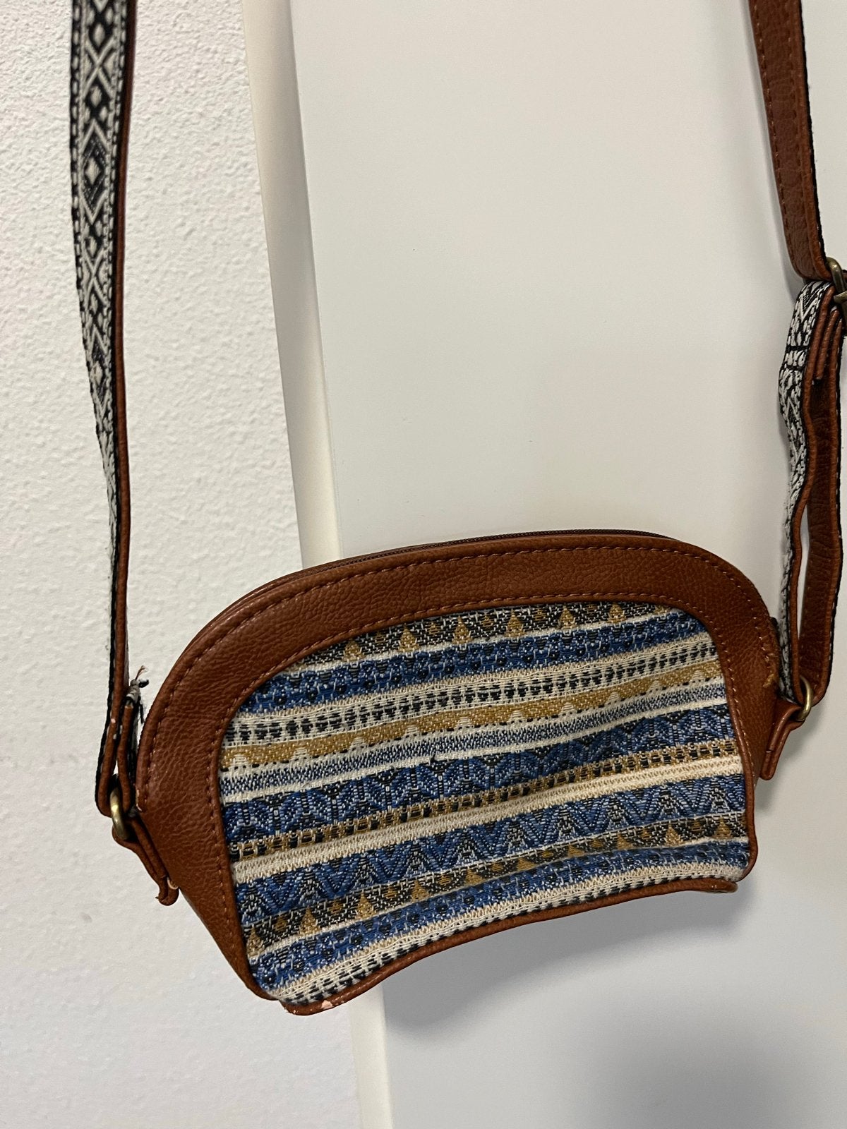 Boho schoudertasje, Ophalen of Verzenden, Zo goed als nieuw, Bruin, Schoudertasje