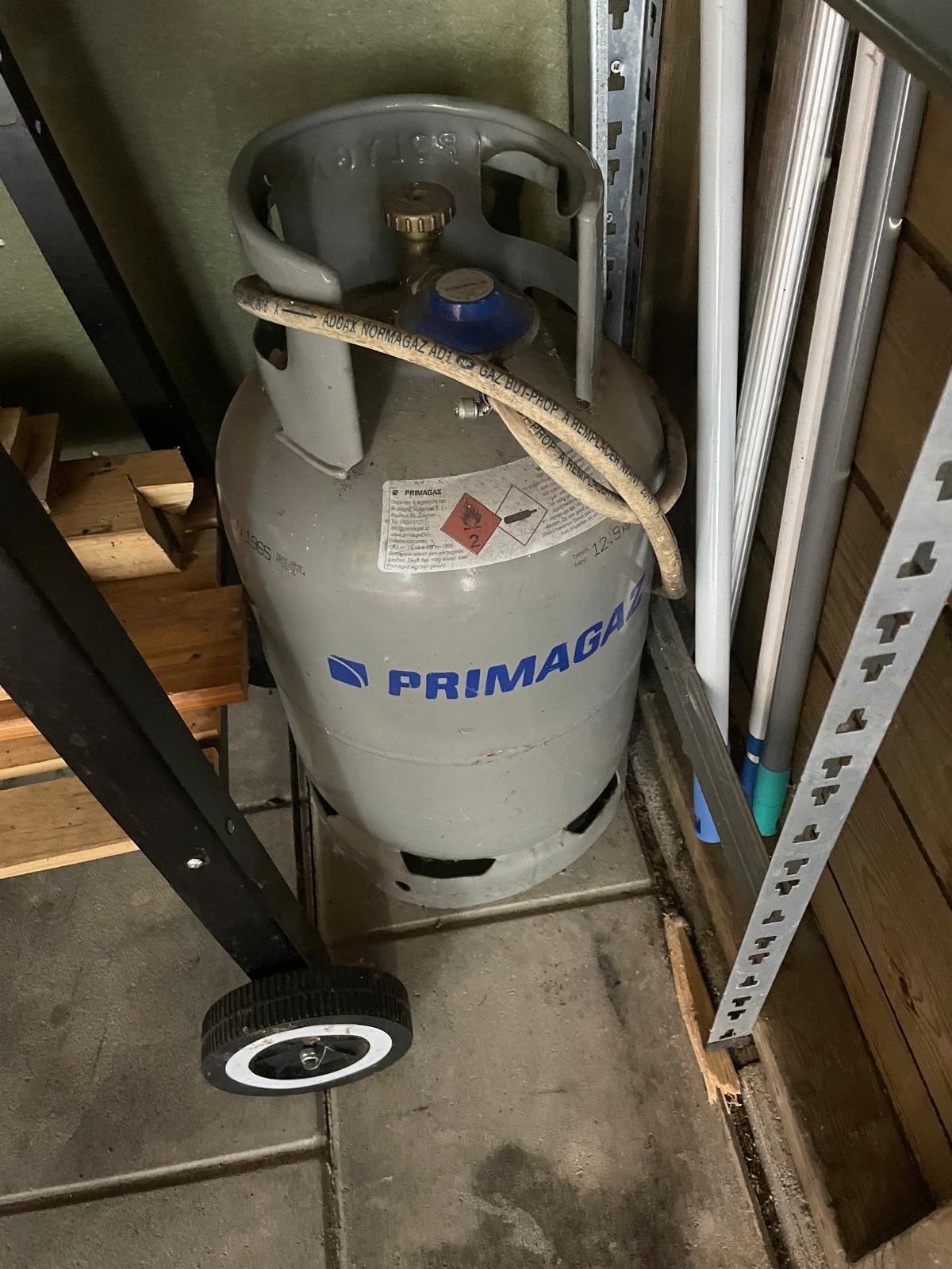 Primagaz gasfles met slang en drukregelaar, Tuin en Terras, Ophalen of Verzenden, Gebruikt