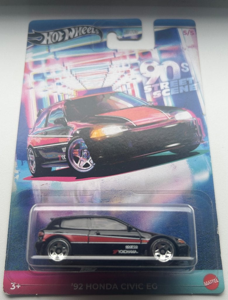 Hotwheels silver series '90 Street scene '92 Honda Civic EG, Ophalen, Nieuw, Auto's