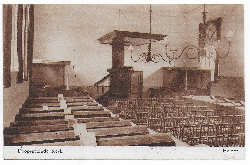Den Helder Doopgezinde Kerk Ansichtkaart ( B6954 ), Ophalen of Verzenden, 1940 tot 1960, Gelopen, Noord-Holland