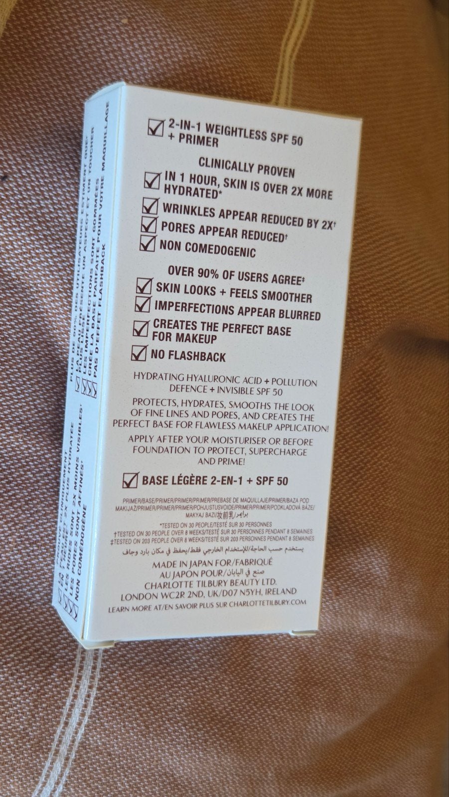 Charlotte Tilbury Flawless Primer SPF 50, Sieraden, Tassen en Uiterlijk, Uiterlijk | Gezichtsverzorging, Verzenden, Nieuw