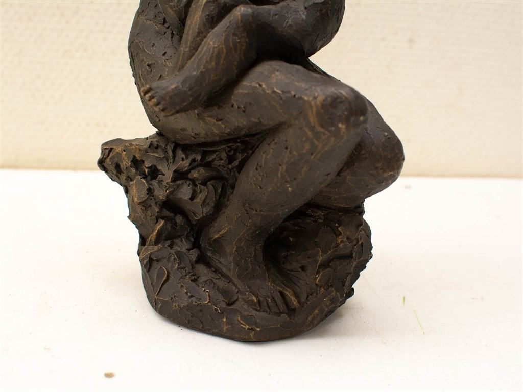 Bronzen beeld van een vrouw met een kind 37136, Ophalen of Verzenden, Gebruikt, Mens