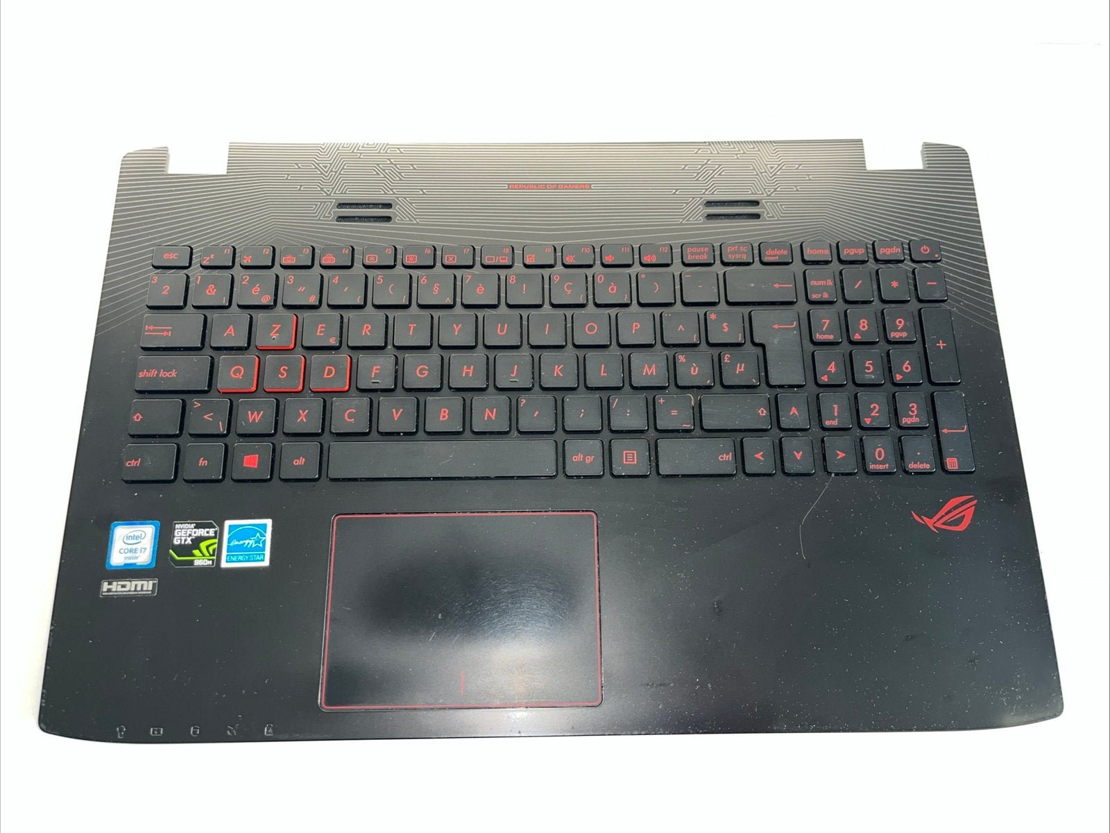 Topcase azerty keyboard ASUS G552VW, Ophalen of Verzenden, Zo goed als nieuw