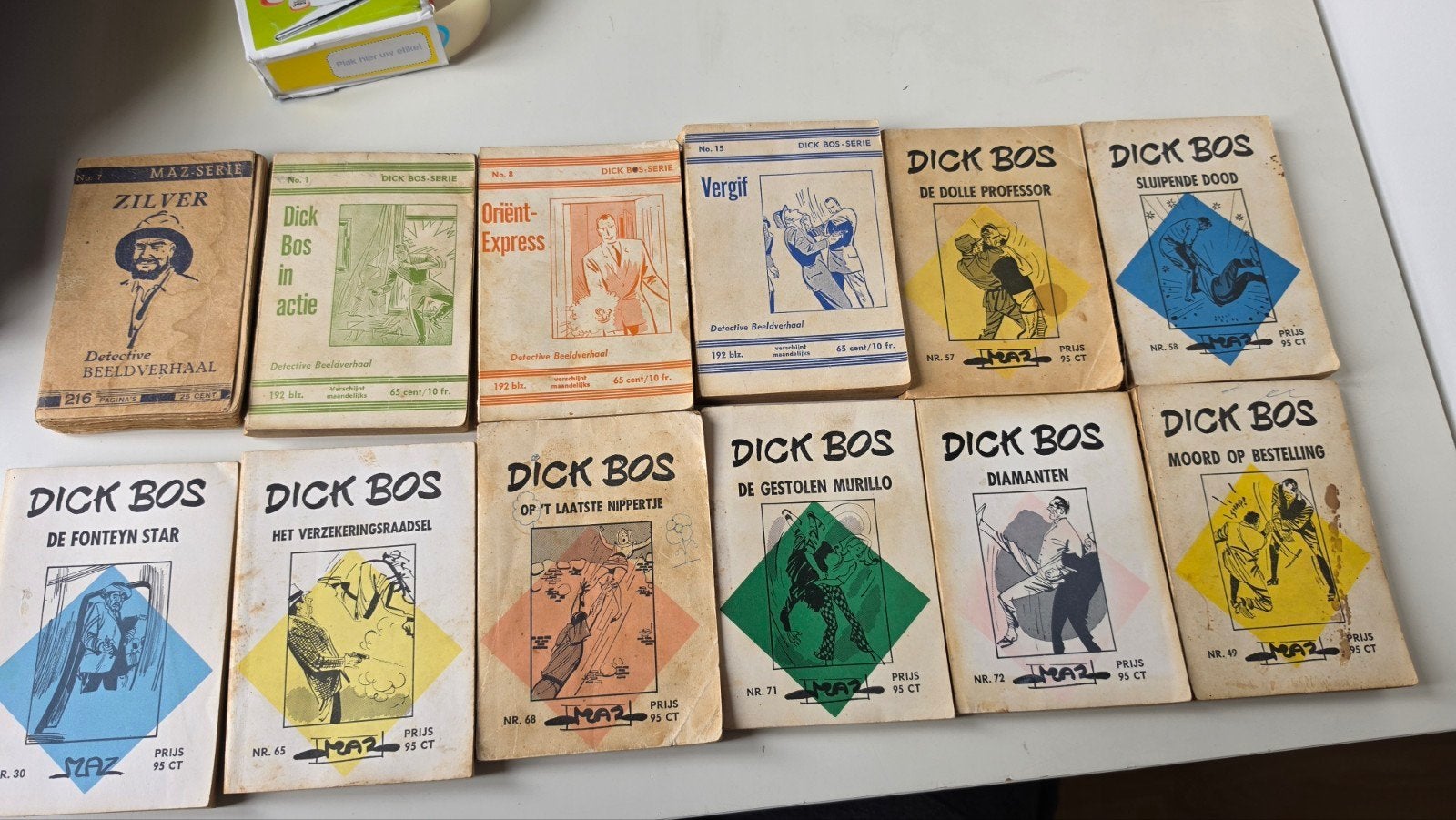 Dick Bos 12 boekjes, Meerdere stripboeken, Ophalen of Verzenden, Gelezen